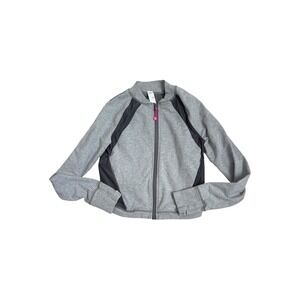 Ivivva Fearless Spirit Gray Zip‎ Up Jacket Activewear Athletic Girls Size 12